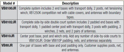 Arena JR Freestanding Portable System without Posts by Bison Athletic