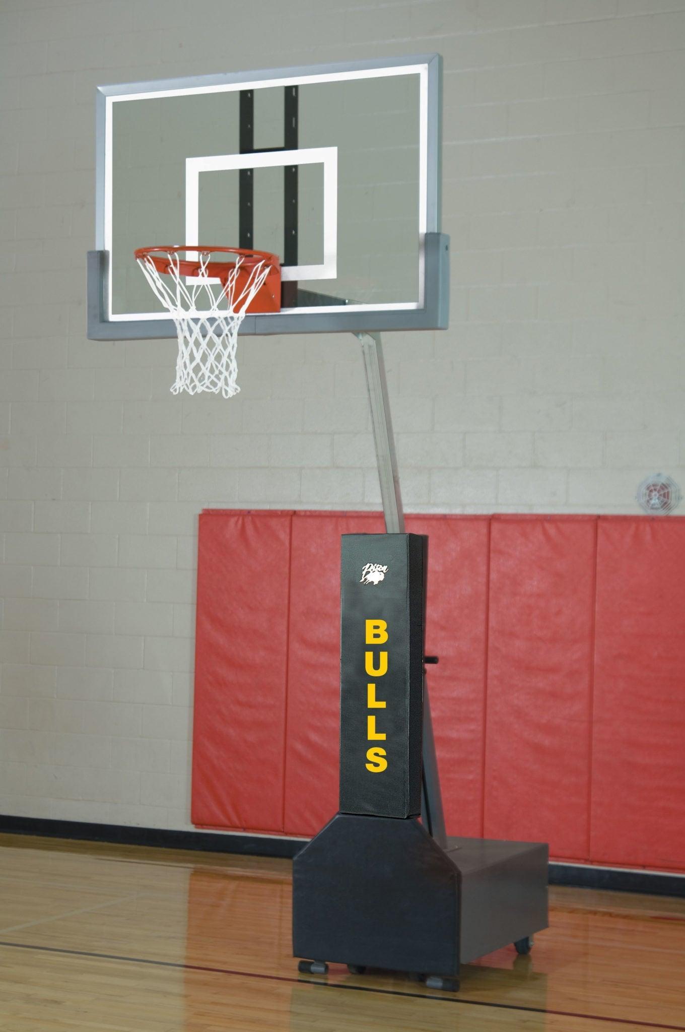 Club Court Super Glass Portable Adjustable Basketball System by Bison