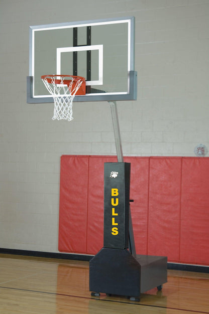 Club Court Super Glass Portable Adjustable Basketball System by Bison