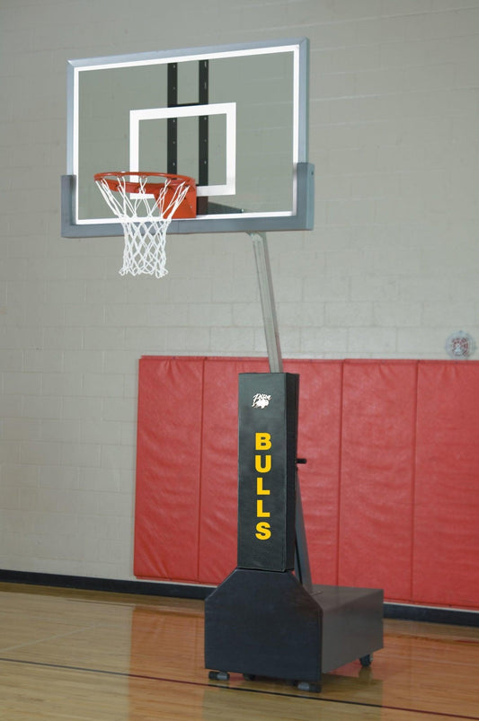 Club Court Super Glass Portable Adjustable Basketball System by Bison