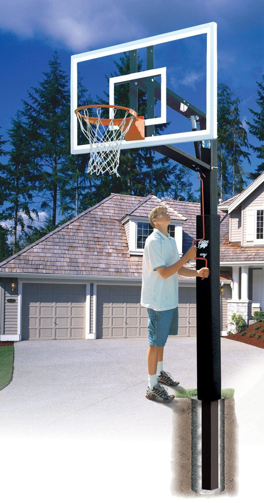 Lottery Pick ZipCrank 4" Adjustable Basketball System Bison Athletic