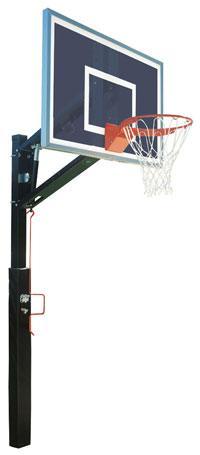 Smoked Lottery Pick ZipCrank 4" Adjustable Basketball System by Bison Athletic