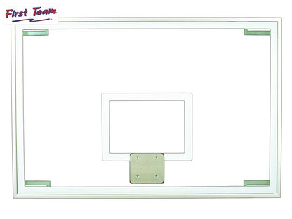 48" x 72" Official Competition Glass Basketball Backboard  [FT236] - First Team