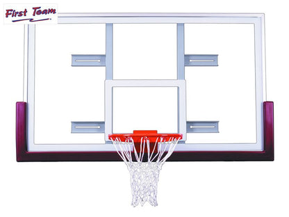 42" x 72" Unbreakable Conversion Customizable Competition Glass Basketball Backboard [FT240] - First Team