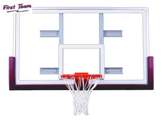 42" x 72" Unbreakable Conversion Customizable Competition Glass Basketball Backboard [FT240] - First Team