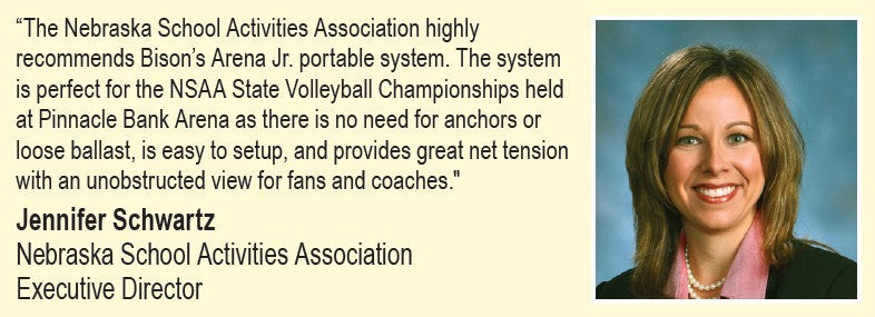 Arena JR Freestanding Portable System without Posts by Bison Athletic