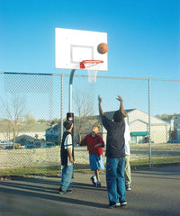 3-1/2" Tough Duty Rectangle Steel Playground Basketball System by Bison Athletic