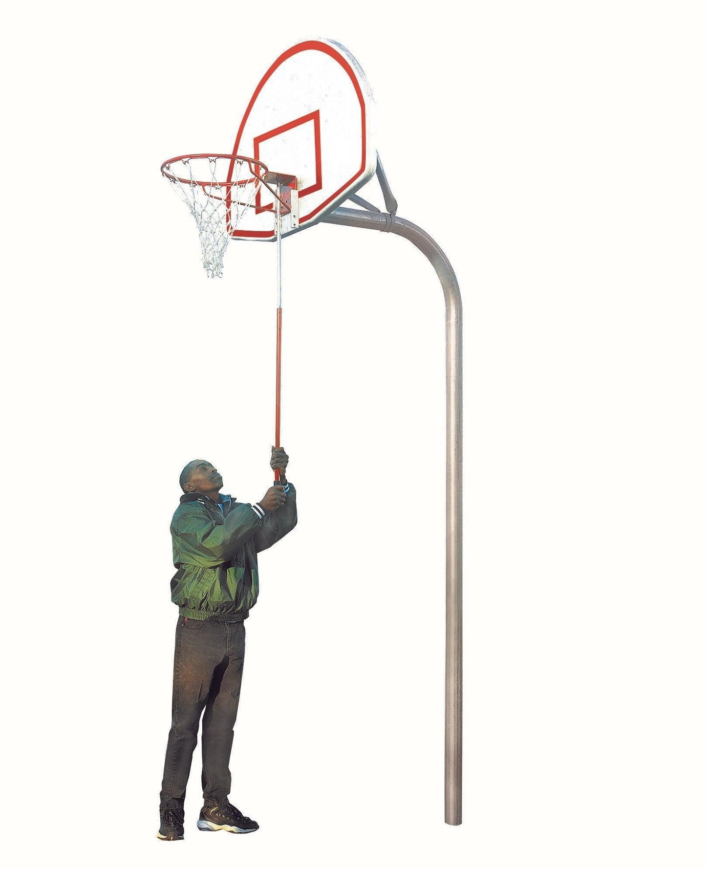 3-1/2" Tough Duty Removable Playground Basketball System by Bison Athletic