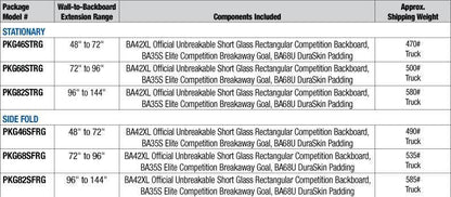 6'-8' Side Fold Competition Basketball Package by Bison | FIBA Approved