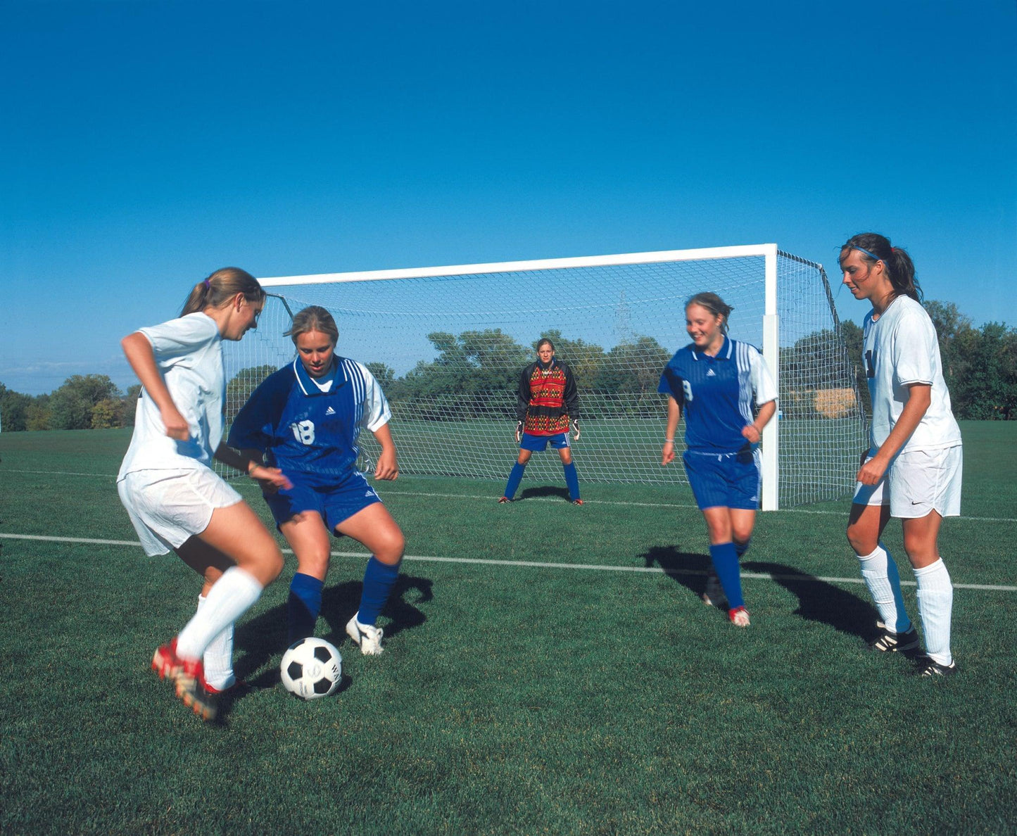 4" Square Shootout Value Soccer Goal Packages by Bison Athletic