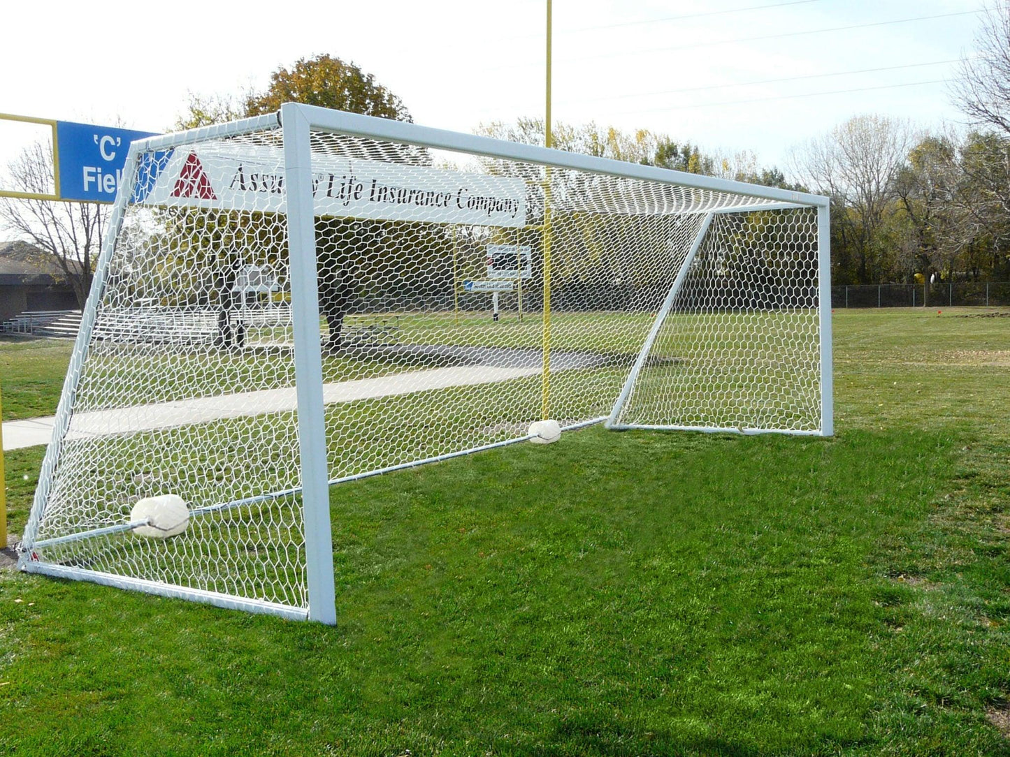 All Aluminum No Tip Portable Soccer Goals (Official Size) by Bison Athletic