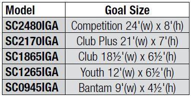 ShootOut 4" Square Aluminum Permanent/Semi Permanent Soccer Goals by Bison Athletic