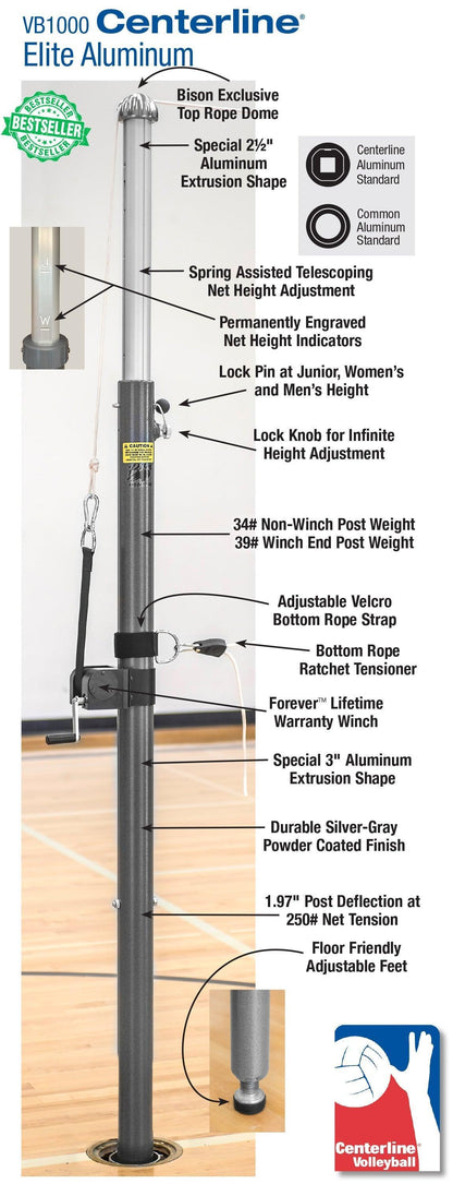 Centerline Elite Aluminum System without Padding by Bison Athletic